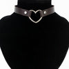 Sexy Heart Punk Leather Choker Necklace